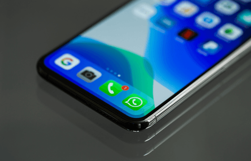 smartphone icon on phone