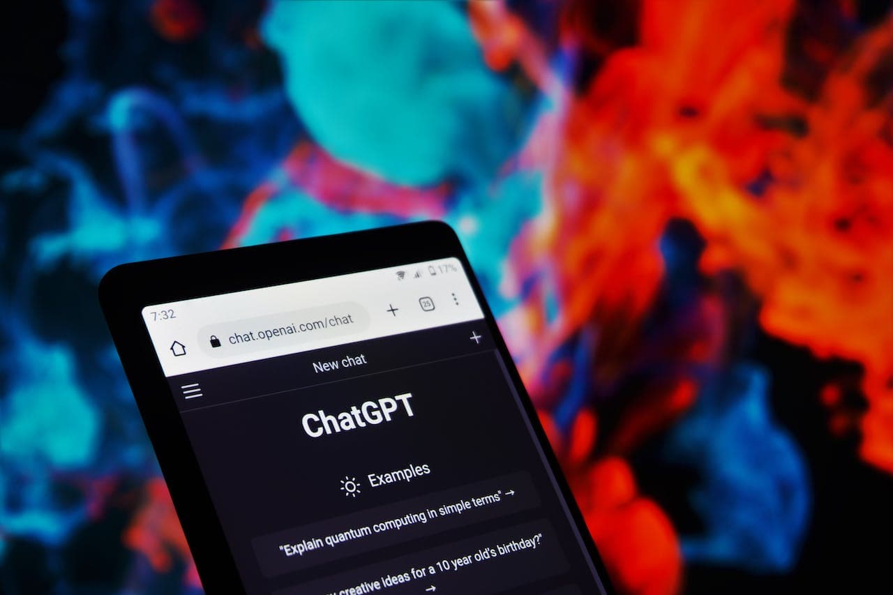 chatgpt open on a phone