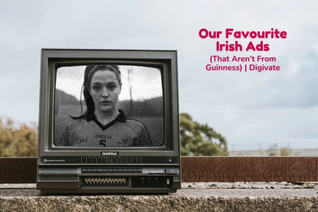 an advert on an old school TV