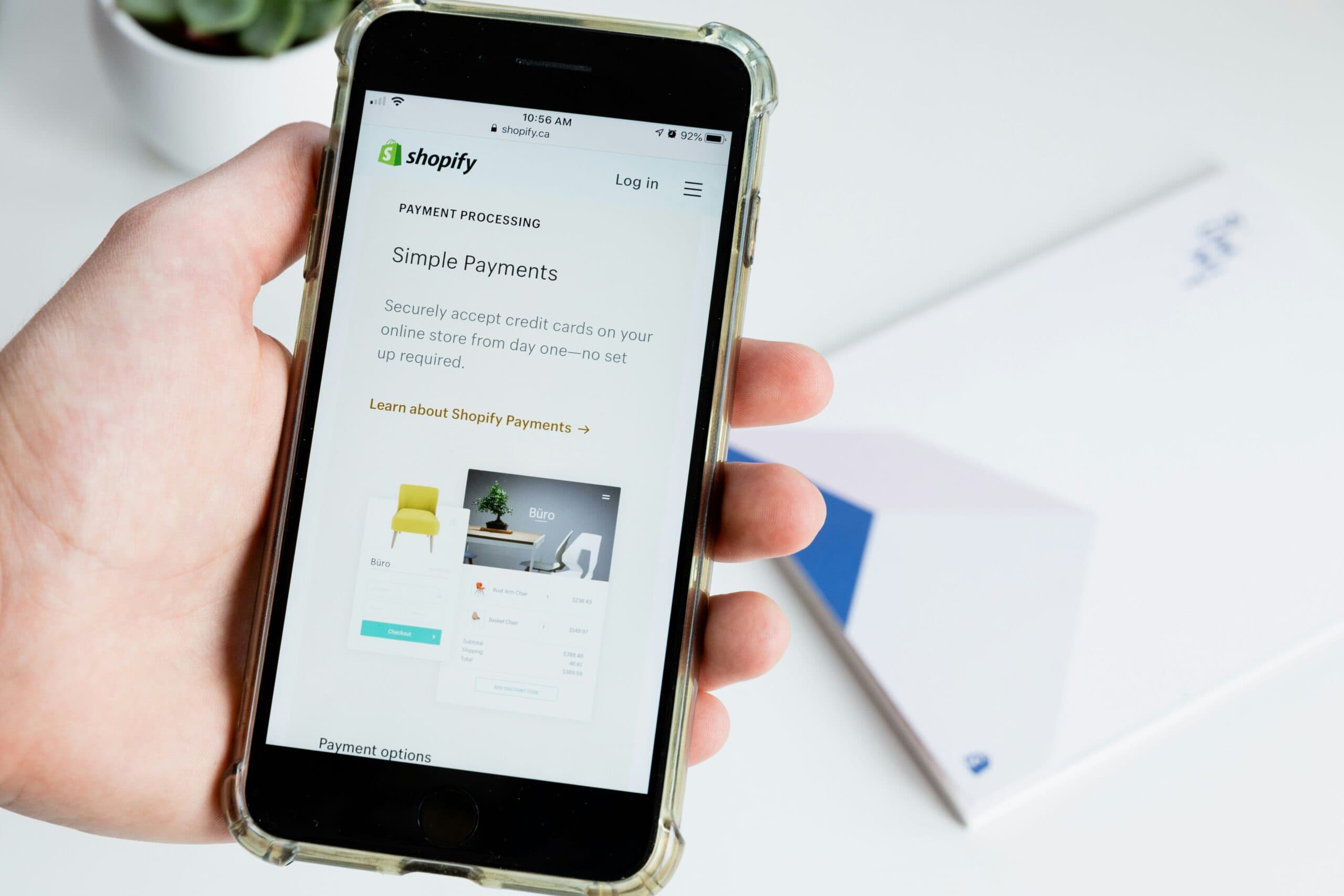 shopify on the phone