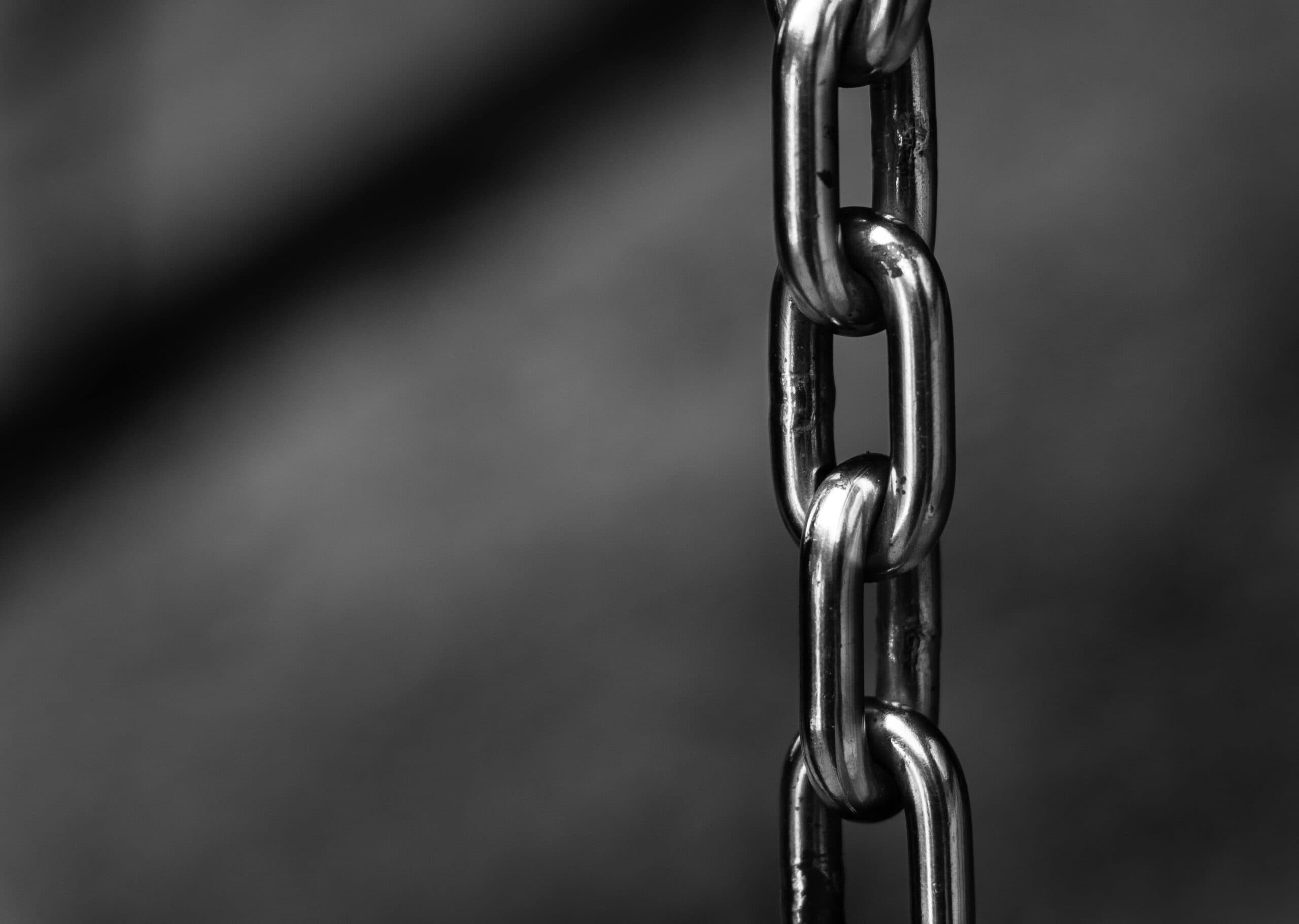 a metal chain link