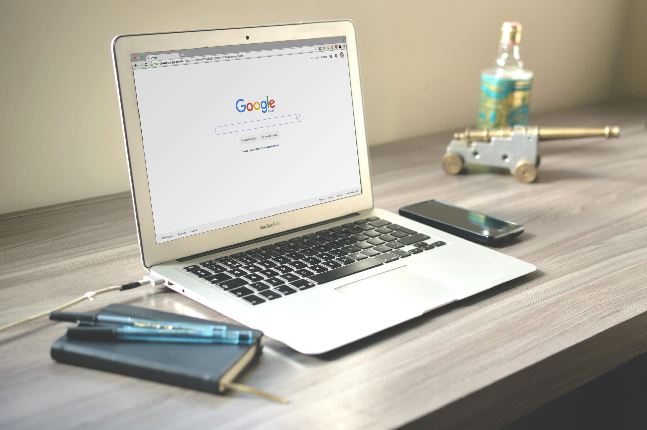 google open on laptop