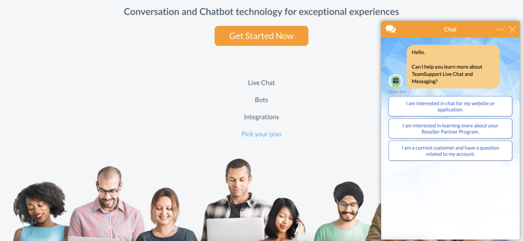 SnapEngage live chat feature