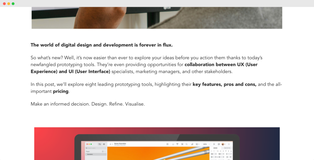 blog post on prototyping tools