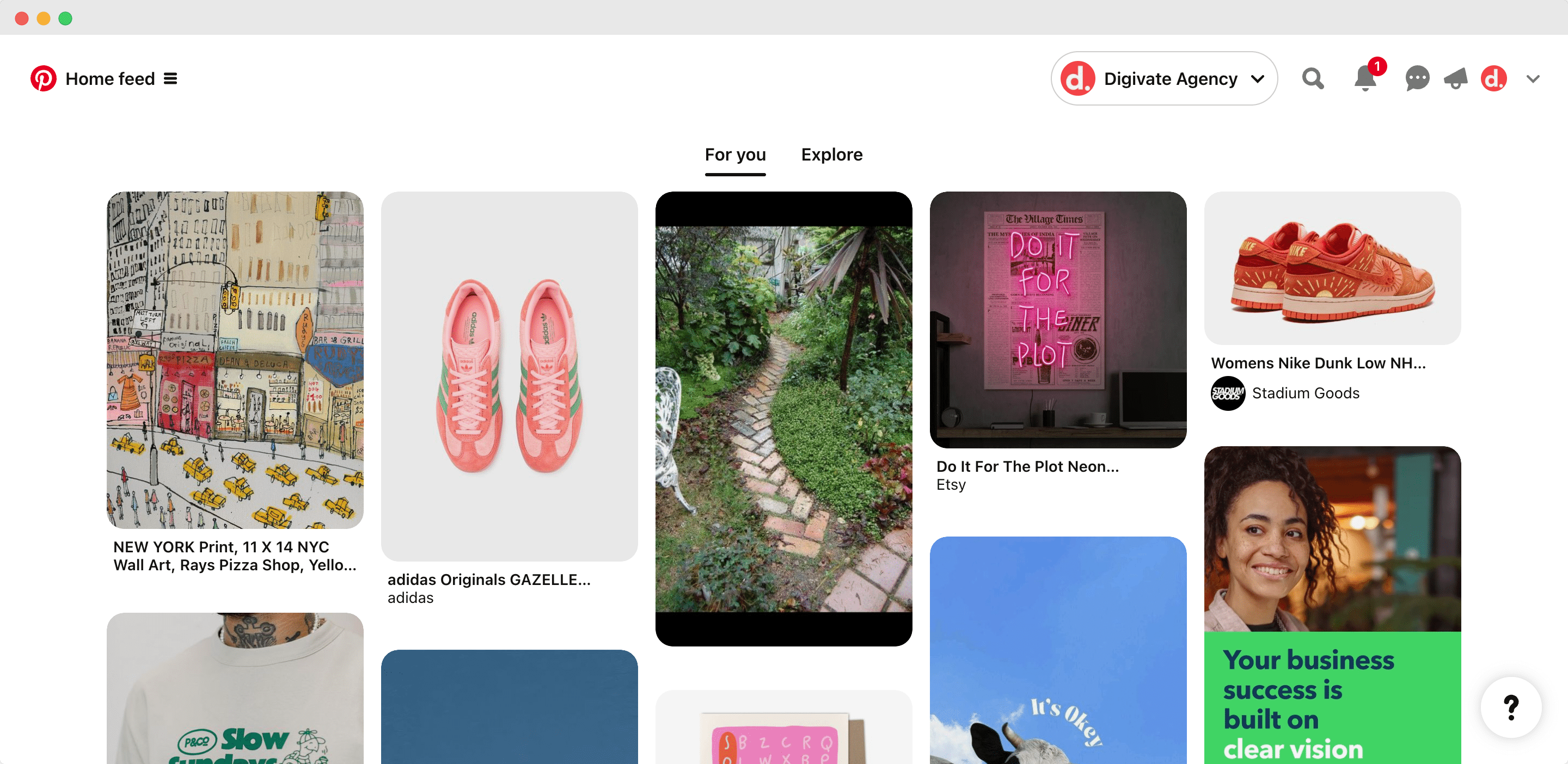 Pinterest Homepage