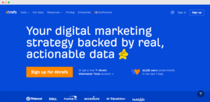 Ahrefs homepage