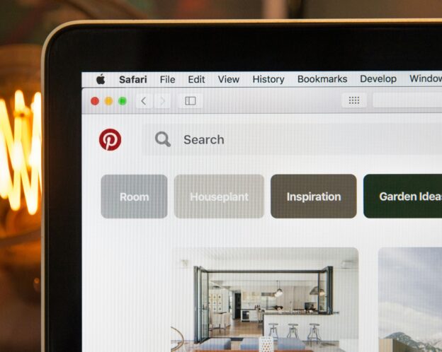 Pinterest on laptop