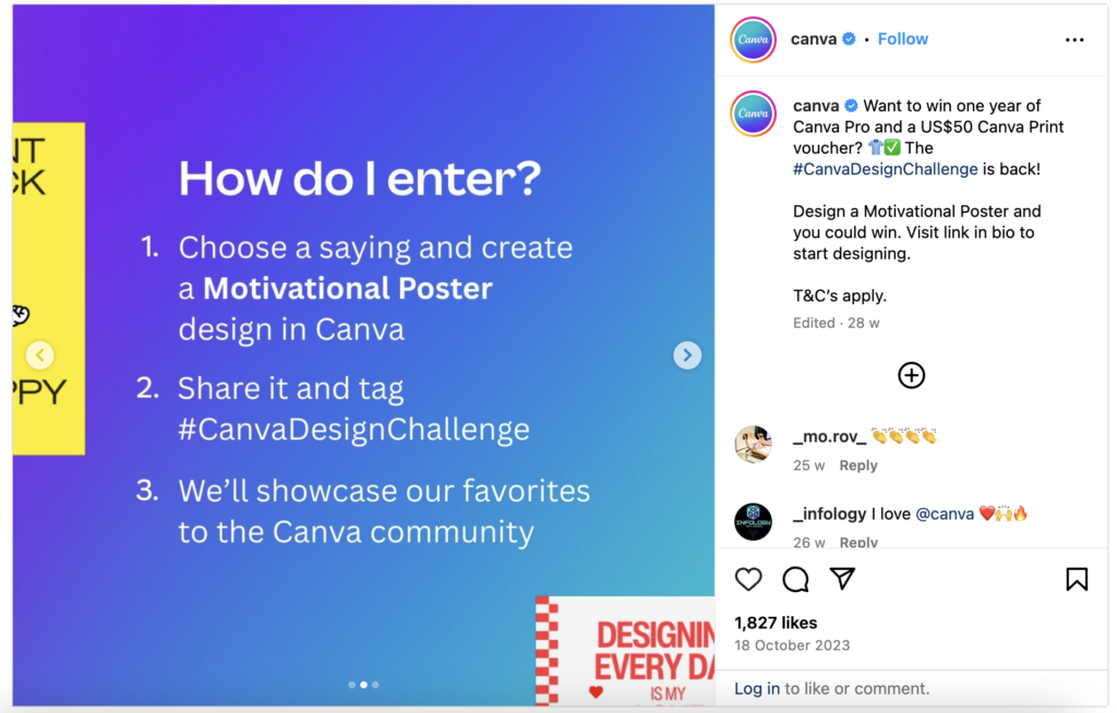 Canva Instagram competition