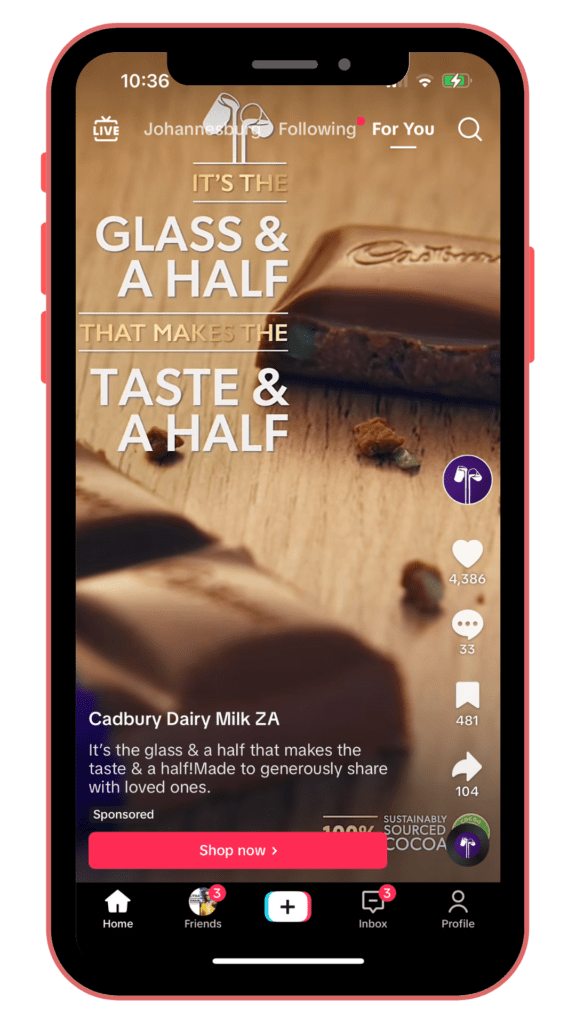 Cadbury TikTok Shopping Ad