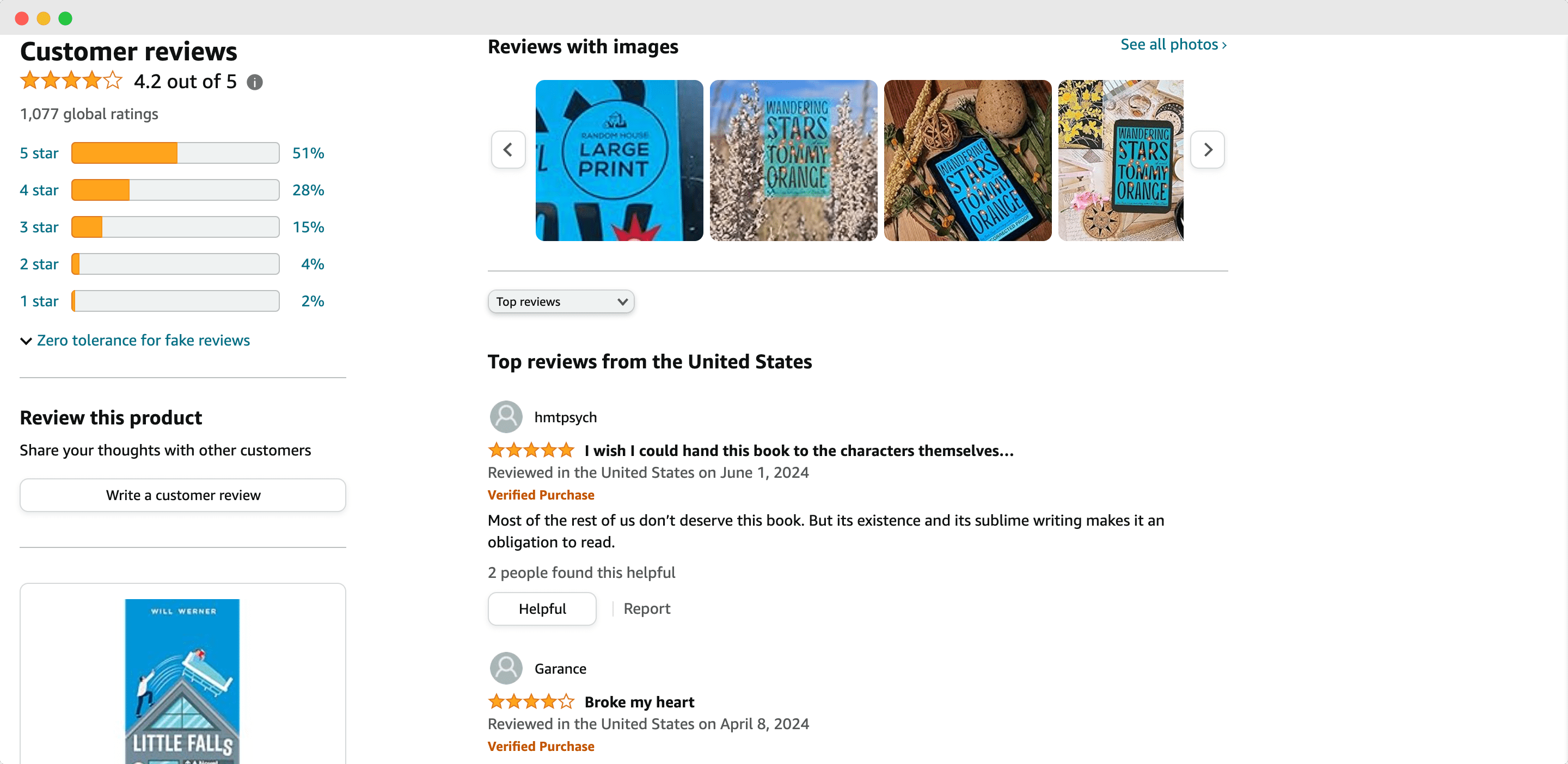 Amazon book review example