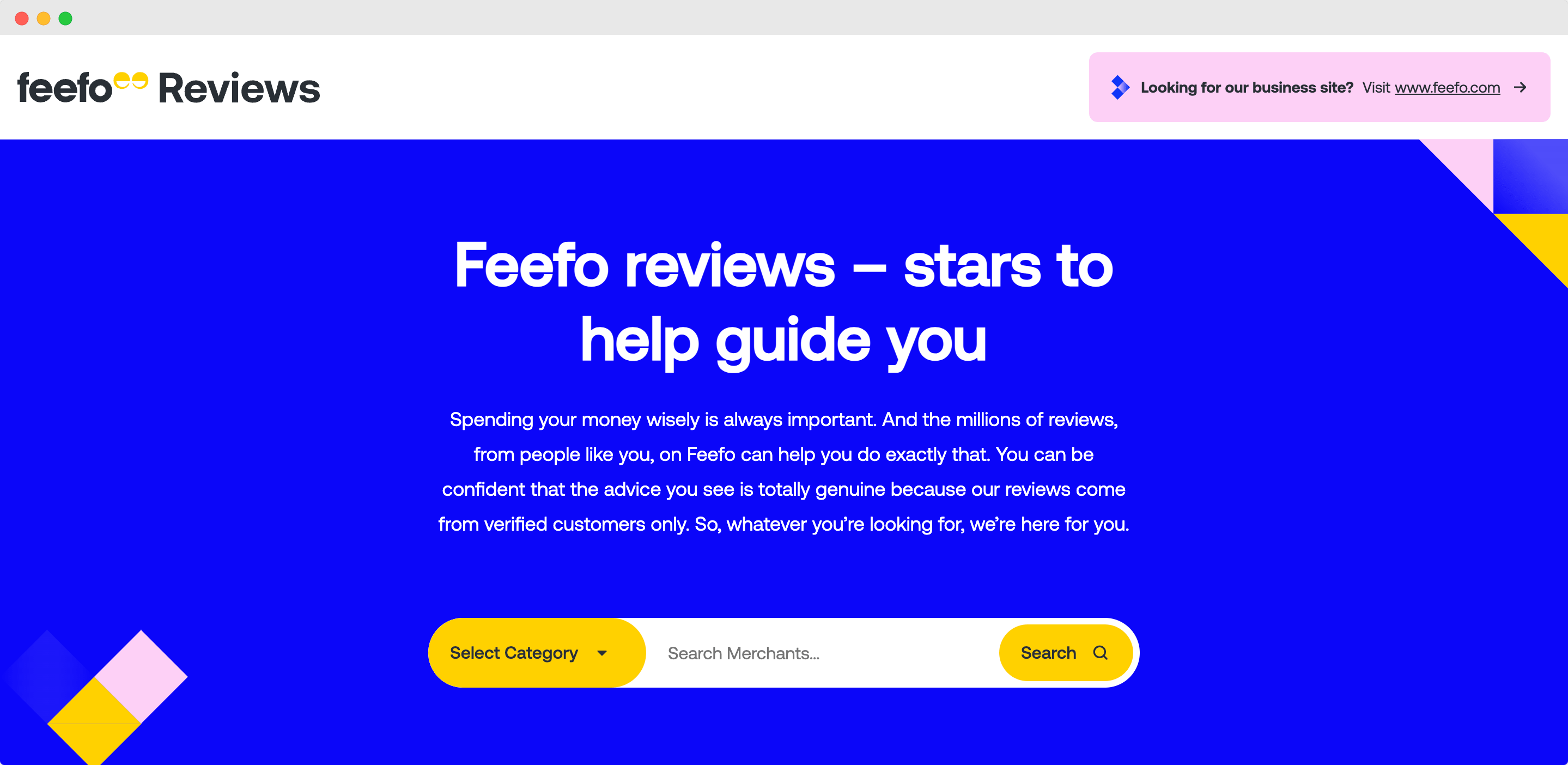 Feefo homepage