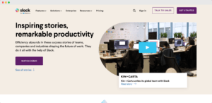 Slack homepage