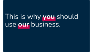 A homepage says 'This is why you should use our business.'