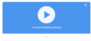 Interactive breating exercise on Google