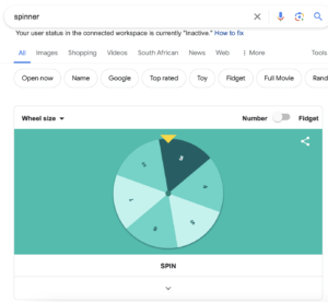 Spinner on Google