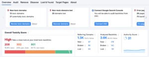 Backlink Audit Tool on Semrush