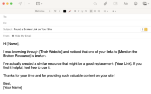 broken link email outreach template