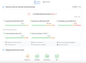 PageSpeed Insights Example