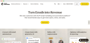 mailchimp homepage