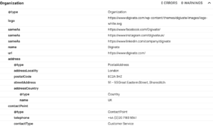 structured data example