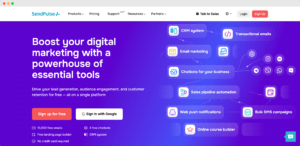 sendpulse homepage