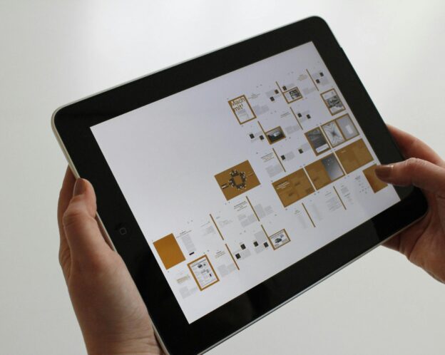 the plan of a book on an ipad