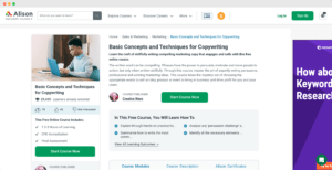 alison copywriting course