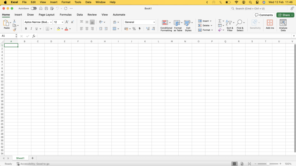 excel spreadsheet