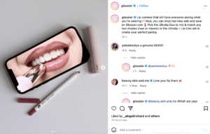 glossier social media engagement